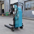 1000kgs Half Semi Electric Pallet Stacker With Lift Height 1600mm High Efficiency
