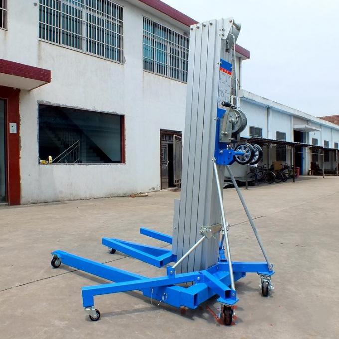 Portable Manual Pallet Stacker Aluminium Cylinder Type Manual Material