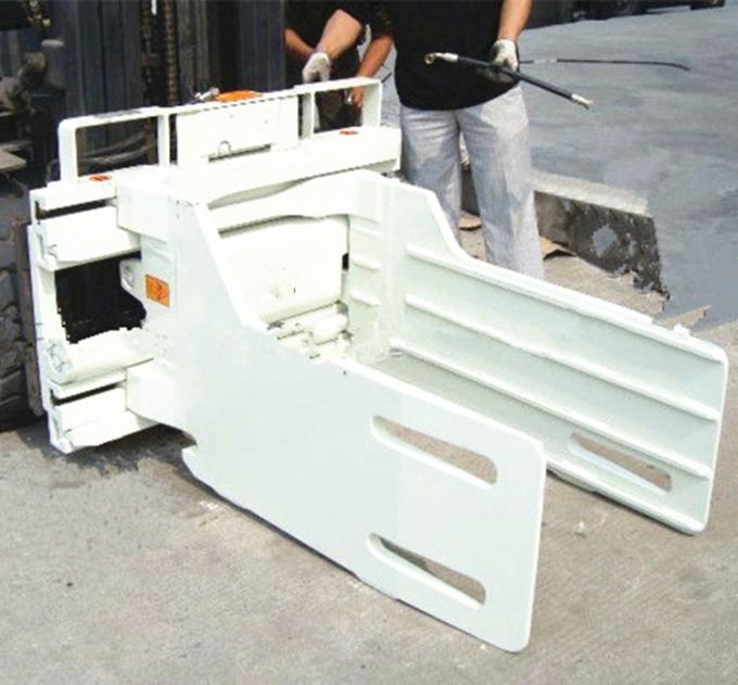 Black Color Forklift Truck Attachments Carbon Steel Rotating Bale Clamps